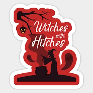 Halloween Witches with Hitches Sticker